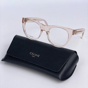 NEW Celine CL50019I 072 Transparent Light Pink Cat Eye Women Eyeglasses CL 50019